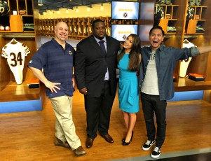 "Inside the Bears" crew in the Chicago Bears Network Studios