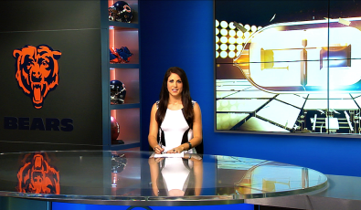 Shooting "Bears Gameday Live" in the Chicago Bears Network Studios