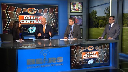 Co-hosting the Bears' "Draft Central" show