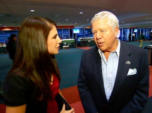 Interviewing Patriots' owner Robert Kraft