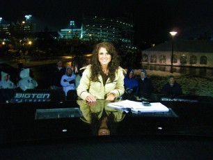 Outside Beaver Stadium on the Big Ten Network set