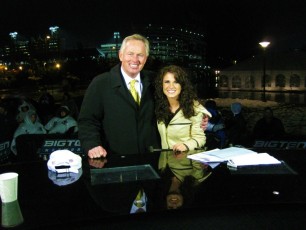 On the Big Ten Network set with Glen Mason at Penn State