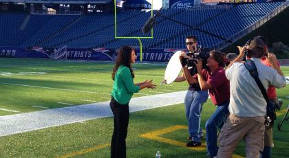 Shooting a freelance project for Bud Light at Gillette Stadium