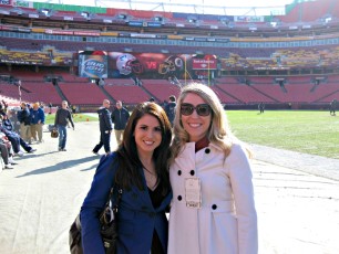 On FedExField with Patriots' marketing manager Katie