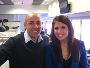 Press box before Patriots vs. Redskins with PFW's Erik Scalavino