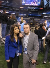 Super Bowl XLVI Media Day with webmaster Mike