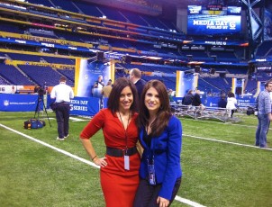 Super Bowl XLVI Media Day with Yahoo! Sports' Jackie Pepper