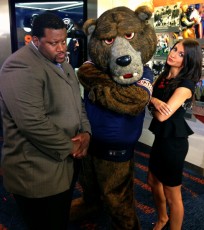 On the set of "Inside the Bears" with Anthony Adams and Staley