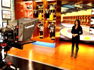 Reporting for "Bears Gameday Live" from the Chicago Bears Network Studios