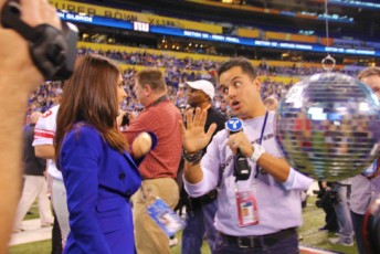 Salsa with TV Telemundo at Super Bowl XLVI Media Day