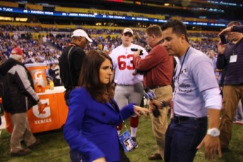 Salsa with TV Telemundo at Super Bowl XLVI Media Day