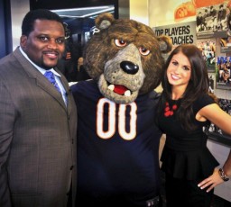On the set of "Inside the Bears" with Anthony Adams and Staley